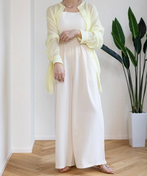 LEPSIM（レプシィム）の「カップ付きアメスリキャミ　109877（キャミソール・レディース・オフホワイト/チャコールグレー・MEDIUM/LARGE）」の10枚目の写真