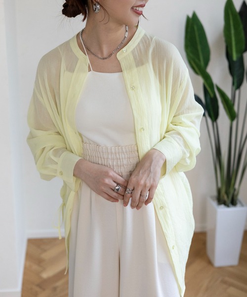 LEPSIM（レプシィム）の「カップ付きアメスリキャミ　109877（キャミソール・レディース・オフホワイト/チャコールグレー・MEDIUM/LARGE）」の12枚目の写真