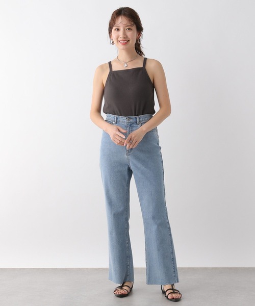 LEPSIM（レプシィム）の「カップ付きアメスリキャミ　109877（キャミソール・レディース・オフホワイト/チャコールグレー・MEDIUM/LARGE）」の17枚目の写真