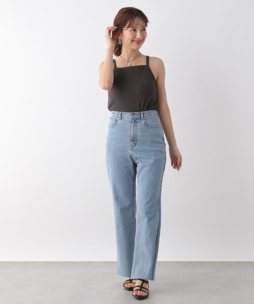 LEPSIM（レプシィム）の「カップ付きアメスリキャミ　109877（キャミソール・レディース・オフホワイト/チャコールグレー・MEDIUM/LARGE）」の18枚目の写真