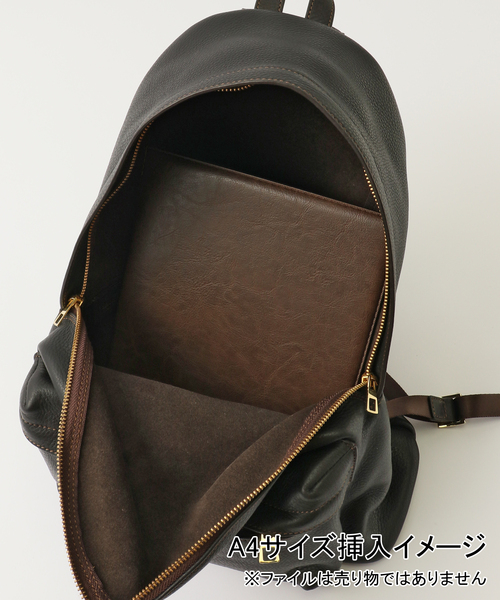 EDIFICE（エディフィス）の「【S.MANO / エス マーノ】DAY PACK（バックパック/リュック・メンズ・ブラウン/ブラック・FREE）」の8枚目の写真
