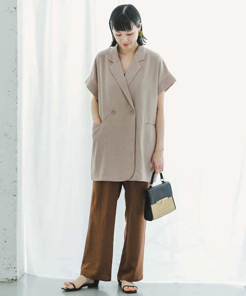 ベスト ジレ 「セットアップ対応」リネンライクジレ レディース ITEMS URBANRESEARCH（アイテムズ アーバンリサーチ）の