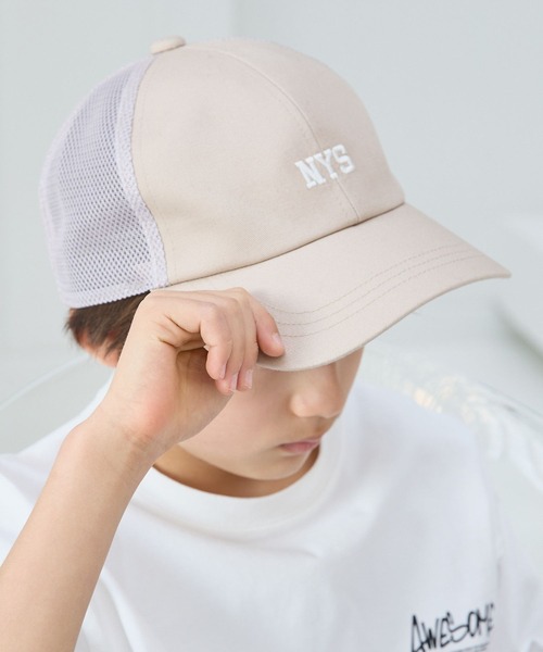 GLOBAL WORK（グローバルワーク）の「DRY/洗える抗菌CAP/キッズ/112980（キャップ・キッズ・チャコール/ベージュ/ブルー系その他/ブラック/ライトベージュ/オフホワイト/ホワイト系8・LARGE/MEDIUM）」の6枚目の写真