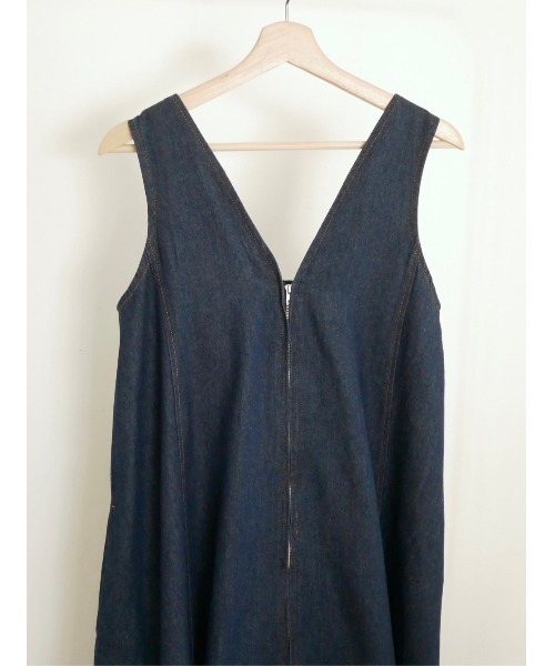 TRUNC（トランクエイティーエイト）の「Denim Zip Jumper Skirt（ワンピース・レディース・ブラック/ネイビー・FREE）」の18枚目の写真