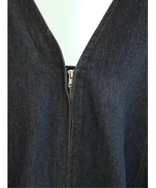 TRUNC（トランクエイティーエイト）の「Denim Zip Jumper Skirt（ワンピース・レディース・ブラック/ネイビー・FREE）」の17枚目の写真