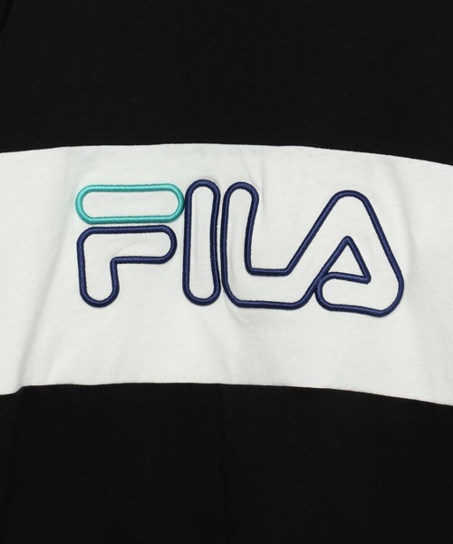 FILA（フィラ）の「FILAコラボ／切り替えT半袖/117103（Tシャツ/カットソー・キッズ・ブラック×ブルー/ブラック×ホワイト・130cm/140cm/150cm/160cm/170cm）」の11枚目の写真