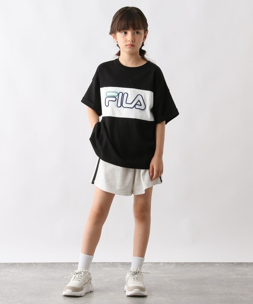 FILA（フィラ）の「FILAコラボ／切り替えT半袖/117103（Tシャツ/カットソー・キッズ・ブラック×ブルー/ブラック×ホワイト・130cm/140cm/150cm/160cm/170cm）」の17枚目の写真