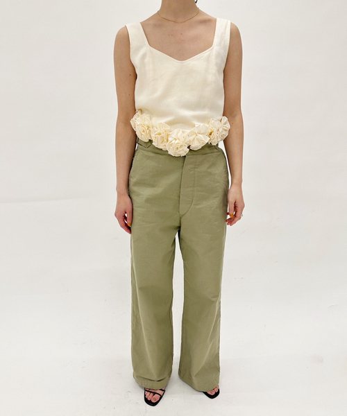 セール】【Tach clothing/タッチ クロージング】ローズリネントップ  