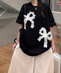 リボンドッキングオーバーサイズTEE