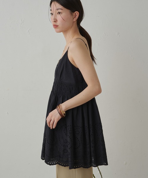 Loungedress(ラウンジドレス)コットンキャミブラウス レースキャミ（シャツ/ブラウス）｜LOUNGEDRESS（ラウンジドレス