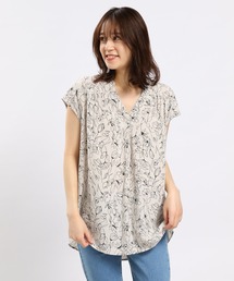 GLOBAL WORK Smile Seed Store | レーヨンスキッパーブラウスフレンチスリーブ/176130(シャツ/ブラウス)