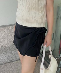 サイドギャザーショートスカパン