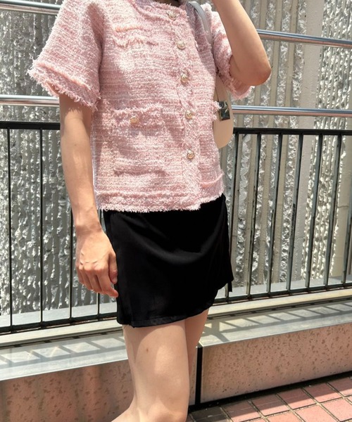 mebole（メボレ）の「サイドギャザーショートスカパン（スカート・レディース・ブラック/グレー・SMALL/MEDIUM）」の21枚目の写真