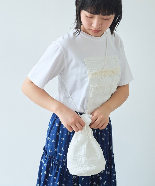 bulle de savon（ビュルデサボン）の「Lace pochette（ハンドバッグ・レディース・ホワイト・FREE）」の3枚目の写真