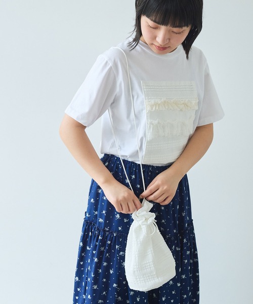 bulle de savon（ビュルデサボン）の「Lace pochette（ハンドバッグ・レディース・ホワイト・FREE）」の4枚目の写真