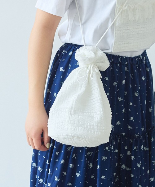 bulle de savon（ビュルデサボン）の「Lace pochette（ハンドバッグ・レディース・ホワイト・FREE）」の6枚目の写真
