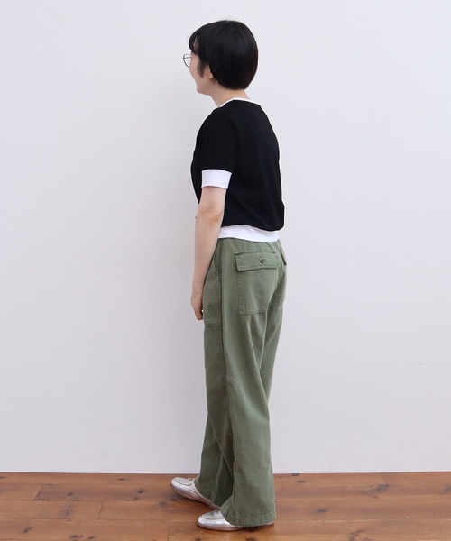 CHILD WOMAN(チャイルドウーマン)の「☆連シルフライス バイカラーTシャツ(Tシャツ/カットソー・レディース・サックスブルー/ブラック・FREE)」の13枚目の写真