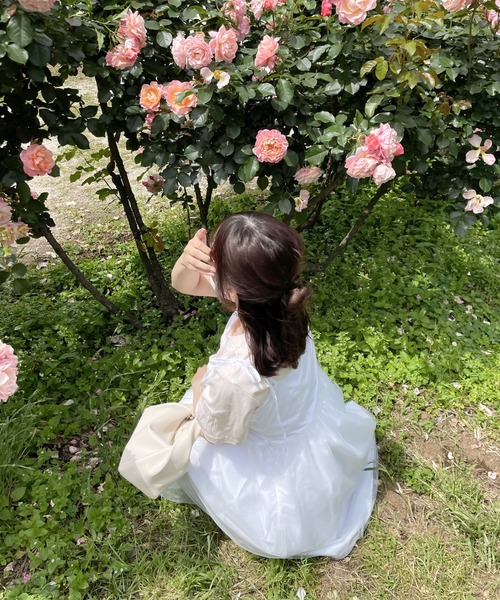 muguet(ミュゲ)の「リボン刺繍Tシャツ(Tシャツ/カットソー・レディース・ホワイト/ピンク・FREE)」の18枚目の写真