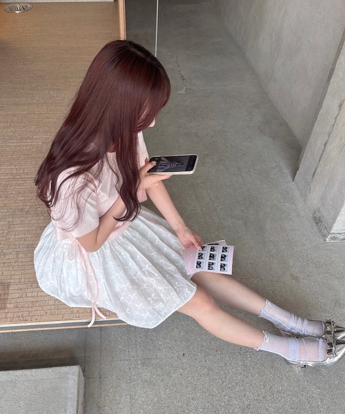 みーちゃん様MUVEIL リボンノットTシャツ ミュベール ホワイト 36 MUVEIL/ミュベール｜1枚で主役級の「ミュベール」半袖カットソー