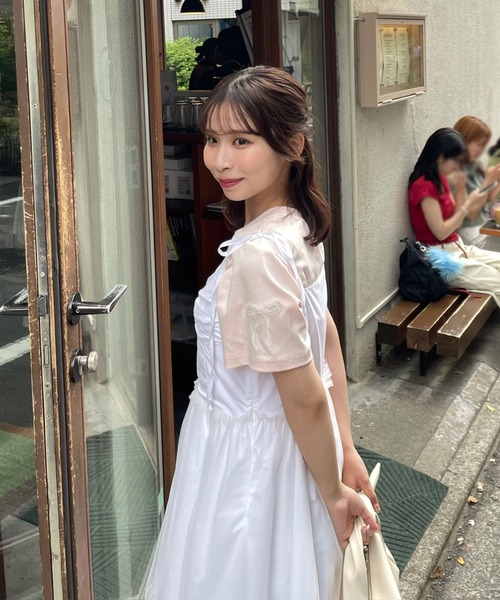 muguet(ミュゲ)の「リボン刺繍Tシャツ(Tシャツ/カットソー・レディース・ホワイト/ピンク・FREE)」の20枚目の写真