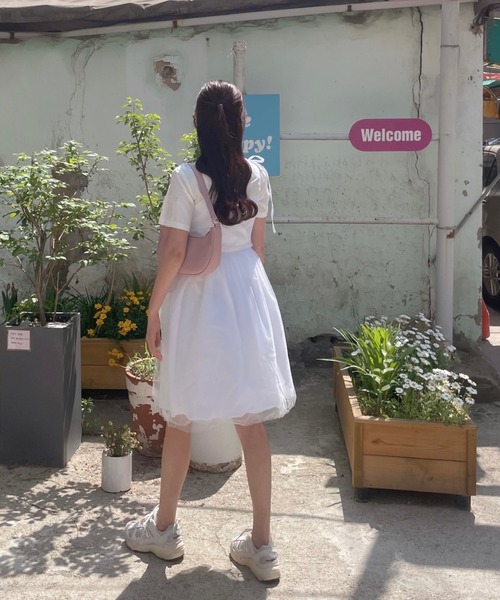 muguet(ミュゲ)の「リボン刺繍Tシャツ(Tシャツ/カットソー・レディース・ホワイト/ピンク・FREE)」の14枚目の写真
