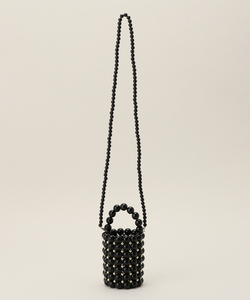 U by SPICK&SPAN(ユーバイスピックアンドスパン)の「【YIFEI】 Ball Beads Mini Handle BAG(ハンドバッグ・レディース・ブラック・FREE)」の3枚目の写真