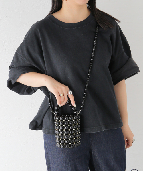 U by SPICK&SPAN(ユーバイスピックアンドスパン)の「【YIFEI】 Ball Beads Mini Handle BAG(ハンドバッグ・レディース・ブラック・FREE)」の9枚目の写真