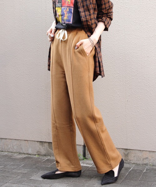 THE SHINZONE（ザ　シンゾーン）の「THE SHINZONE/シンゾーン　コットンウール スウェットパンツ　COTTON WOOL SWEATPANTS　24AMSPA14（スウェットパンツ・レディース・グレー/ネイビー/キャメル・M）」の3枚目の写真