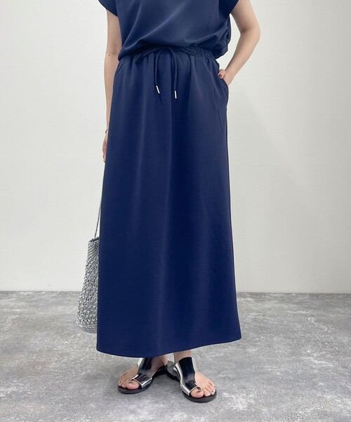 fredy emue（フレディエミュ）の「カットジョーゼットスカート（スカート・レディース・ベージュ/ネイビー/ブラック・38）」の8枚目の写真