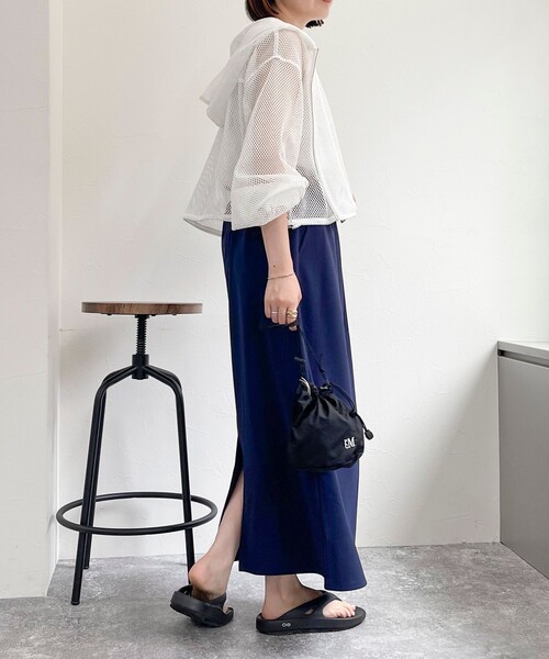 fredy emue（フレディエミュ）の「カットジョーゼットスカート（スカート・レディース・ベージュ/ネイビー/ブラック・38）」の19枚目の写真