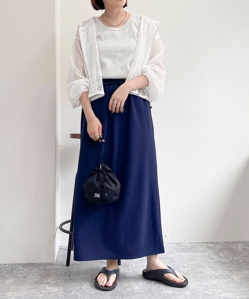 fredy emue（フレディエミュ）の「カットジョーゼットスカート（スカート・レディース・ベージュ/ネイビー/ブラック・38）」の20枚目の写真