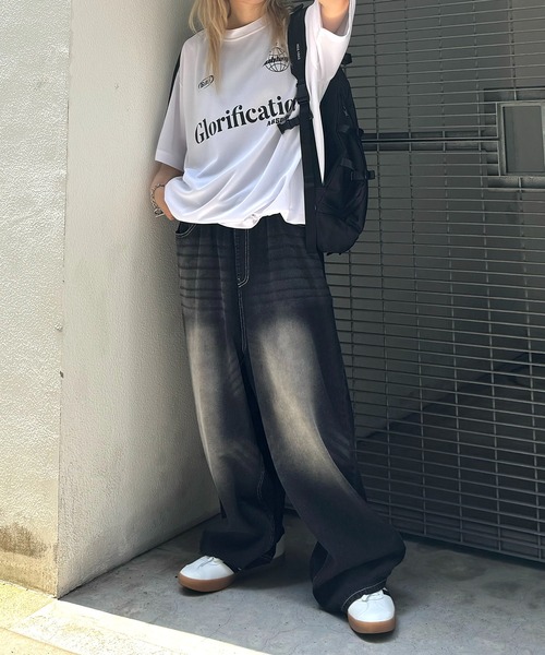ILL'S(イルズ)の「【ILL'S】クルーネックサッカーTシャツ(Tシャツ/カットソー・メンズ・ホワイト/ブラック/ネイビー・M/L)」の4枚目の写真