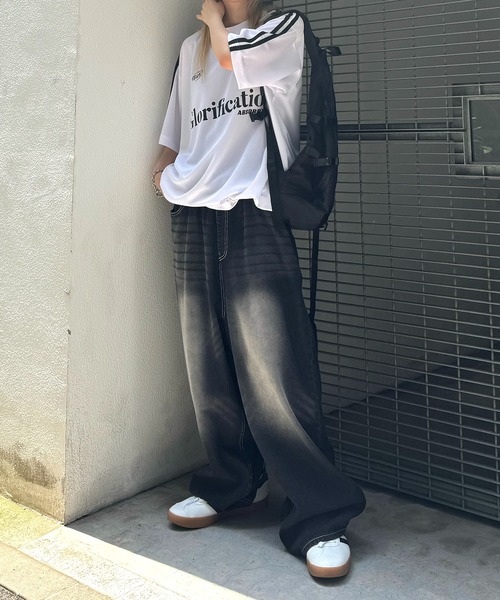 ILL'S(イルズ)の「【ILL'S】クルーネックサッカーTシャツ(Tシャツ/カットソー・メンズ・ホワイト/ブラック/ネイビー・M/L)」の5枚目の写真