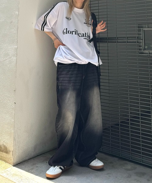 ILL'S(イルズ)の「【ILL'S】クルーネックサッカーTシャツ(Tシャツ/カットソー・メンズ・ホワイト/ブラック/ネイビー・M/L)」の6枚目の写真