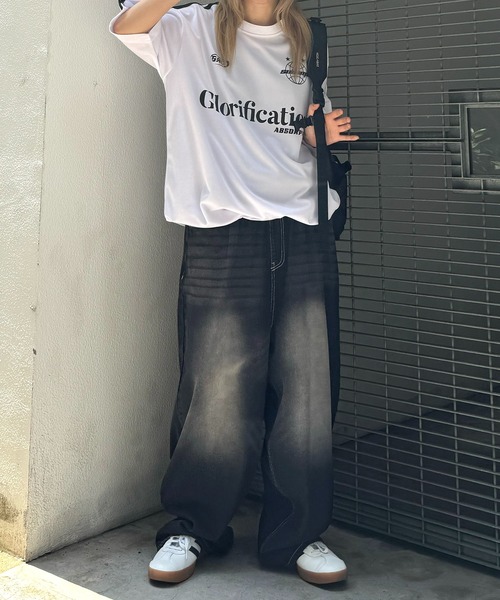 ILL'S(イルズ)の「【ILL'S】クルーネックサッカーTシャツ(Tシャツ/カットソー・メンズ・ホワイト/ブラック/ネイビー・M/L)」の7枚目の写真