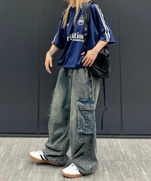 ILL'S(イルズ)の「【ILL'S】クルーネックサッカーTシャツ(Tシャツ/カットソー・メンズ・ホワイト/ブラック/ネイビー・M/L)」の16枚目の写真