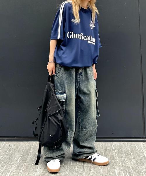 ILL'S(イルズ)の「【ILL'S】クルーネックサッカーTシャツ(Tシャツ/カットソー・メンズ・ホワイト/ブラック/ネイビー・M/L)」の17枚目の写真