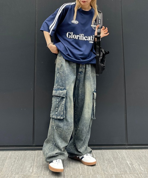 ILL'S(イルズ)の「【ILL'S】クルーネックサッカーTシャツ(Tシャツ/カットソー・メンズ・ホワイト/ブラック/ネイビー・M/L)」の19枚目の写真