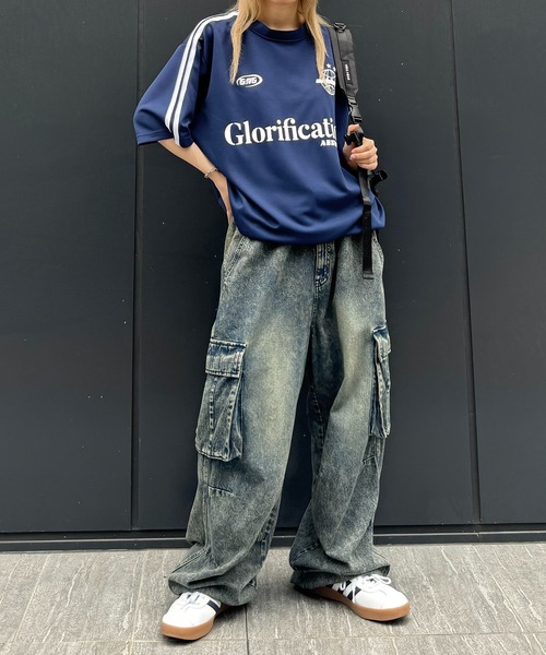 ILL'S(イルズ)の「【ILL'S】クルーネックサッカーTシャツ(Tシャツ/カットソー・メンズ・ホワイト/ブラック/ネイビー・M/L)」の20枚目の写真