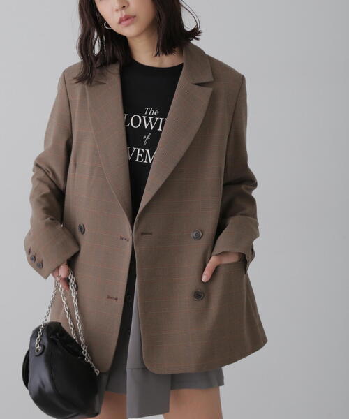 FREE'S MART（フリーズマート）の「◇ダブルブレストジャケット（テーラードジャケット・レディース・ネイビー/ブラウン系その他/ベージュ系その他・SMALL/MEDIUM）」の2枚目の写真