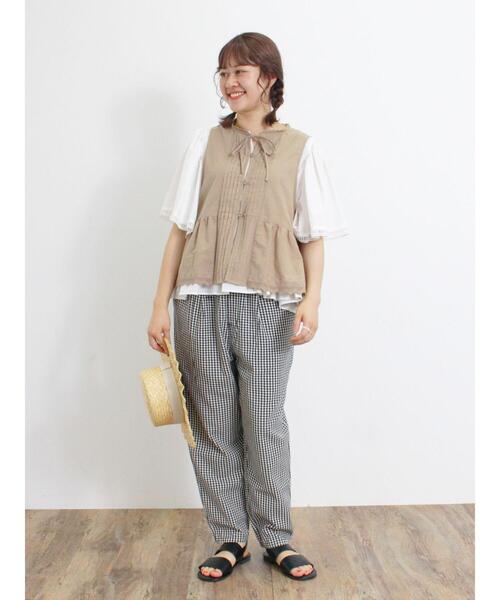 Samansa Mos2(サマンサ モスモス)の「スカラップレースリボンベスト(ベスト・レディース・ブラック/ベージュ/キナリ・F)」の21枚目の写真