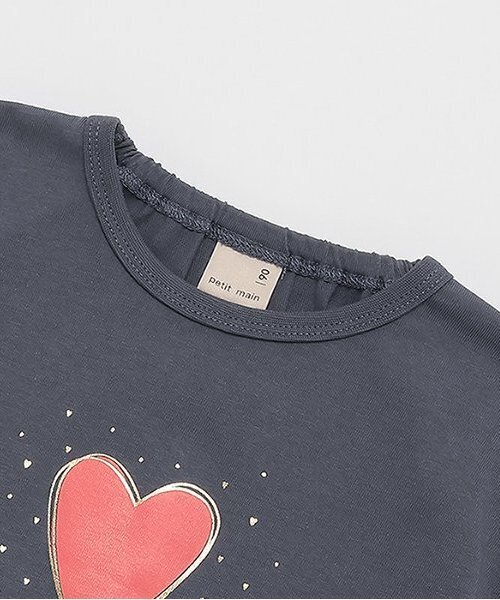 petit main(プティマイン)の「袖フリルTシャツ(Tシャツ/カットソー・キッズ・チャコール/ライトピンク/アイボリー・80cm/120cm/90cm/130cm/110cm/100cm)」の12枚目の写真