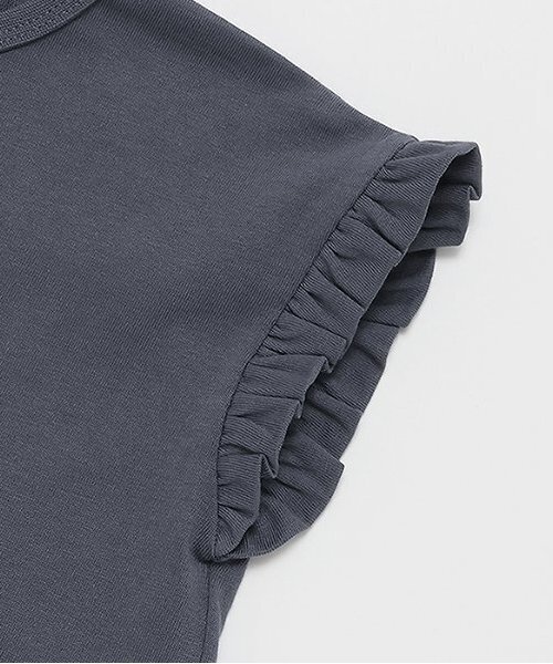 petit main(プティマイン)の「袖フリルTシャツ(Tシャツ/カットソー・キッズ・チャコール/ライトピンク/アイボリー・80cm/120cm/90cm/130cm/110cm/100cm)」の13枚目の写真