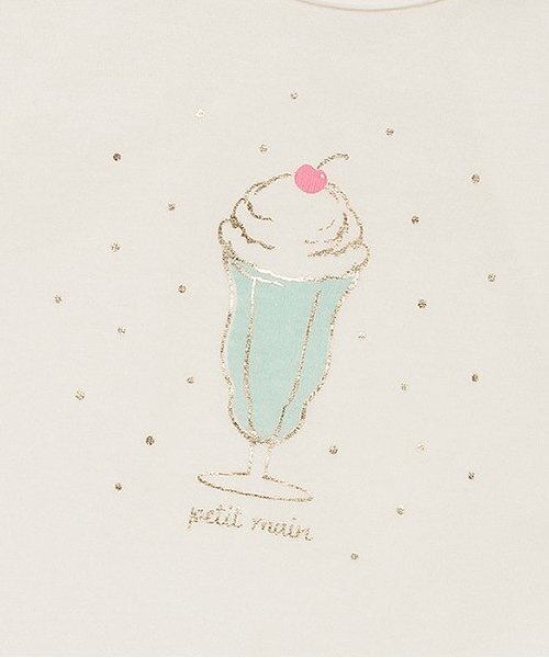 petit main(プティマイン)の「袖フリルTシャツ(Tシャツ/カットソー・キッズ・チャコール/ライトピンク/アイボリー・80cm/120cm/90cm/130cm/110cm/100cm)」の5枚目の写真