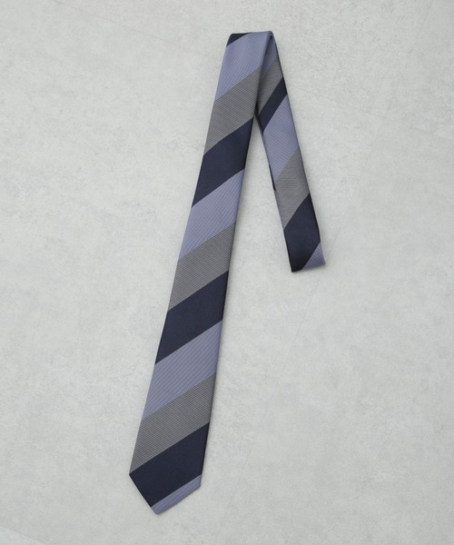 NANO universe(ナノユニバース)の「京都ウォッシャブルストライプネクタイ②(ネクタイ・メンズ・ブラウン/サックスブルー・FREE)」の3枚目の写真