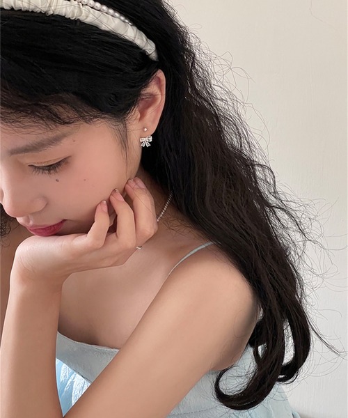 mebole(メボレ)の「リボンボールピアス(ピアス(両耳用)・レディース・シルバー・FREE)」の12枚目の写真