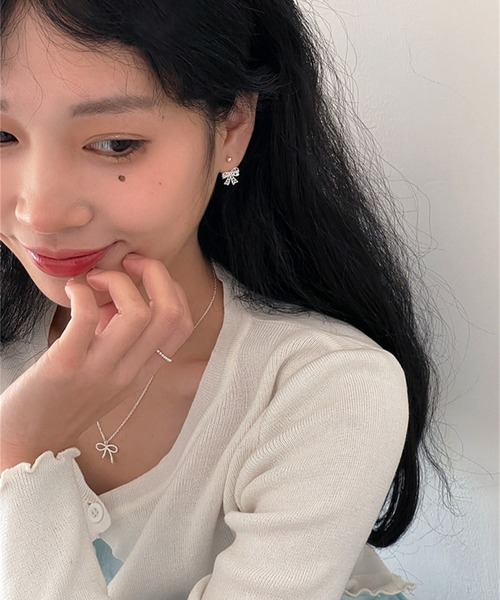 mebole(メボレ)の「リボンボールピアス(ピアス(両耳用)・レディース・シルバー・FREE)」の11枚目の写真