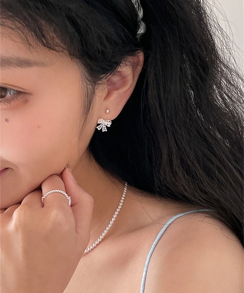 mebole(メボレ)の「リボンボールピアス(ピアス(両耳用)・レディース・シルバー・FREE)」の15枚目の写真