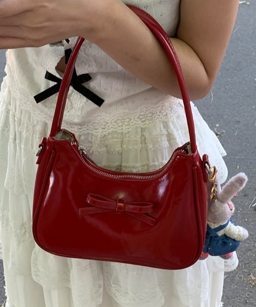 Vipoa（ヴィポア）の「ribbon square bag（ショルダーバッグ・レディース・シルバー/ホワイト/ブラウン/レッド/ブラック・FREE）」の20枚目の写真