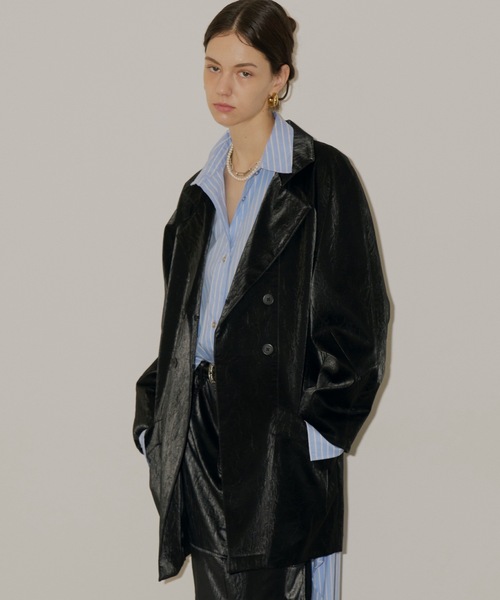 ジャケット・アウター yae Clash leather like jacket Clash leather like jacket / クラッシュレザーライクジャケット